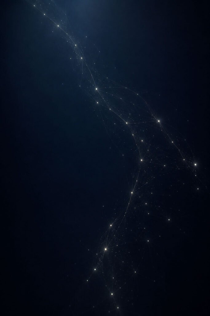 濃いネイビー空に星